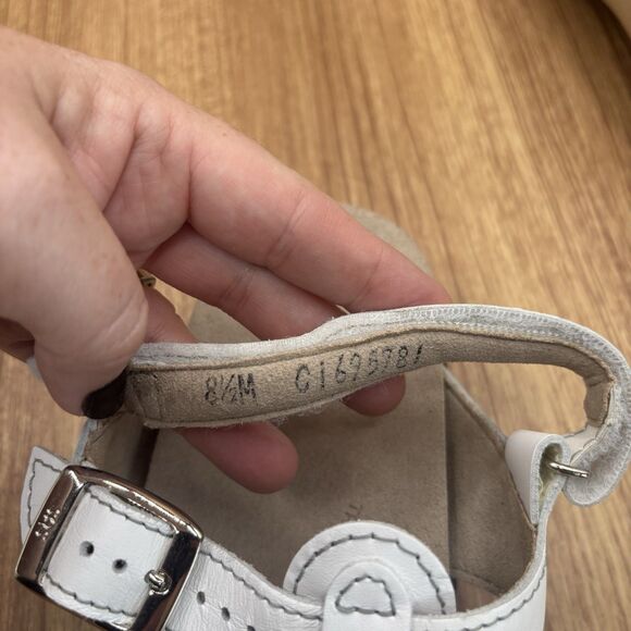 SAS Captiva Women's White Leather  T-Strap Sandals  8.5 M TRIPAD Made in USA - Picture 7 of 10